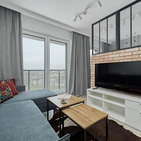 Apartment River View With Balcony & Free Garage By Renters Wroclaw